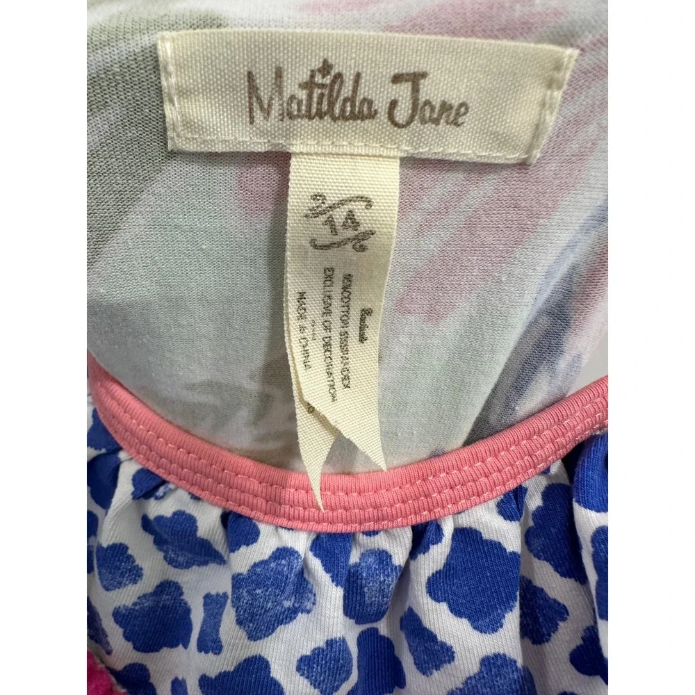 Matilda‎ Jane Floral Jumpsuit Ruffle Trim Pockets Girls Size 14
